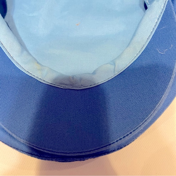 l.e.i blue with stripe and flower pageboy cabby hat. - Picture 6 of 7